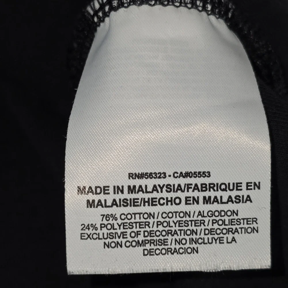 Nike Sportswear Optic Crewneck Top Womens Small Black NIKE Spell Out & Arm‎ Trim